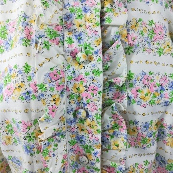 Vintage 60s 70s Mod Floral Dress Size L? - Picture 6 of 8